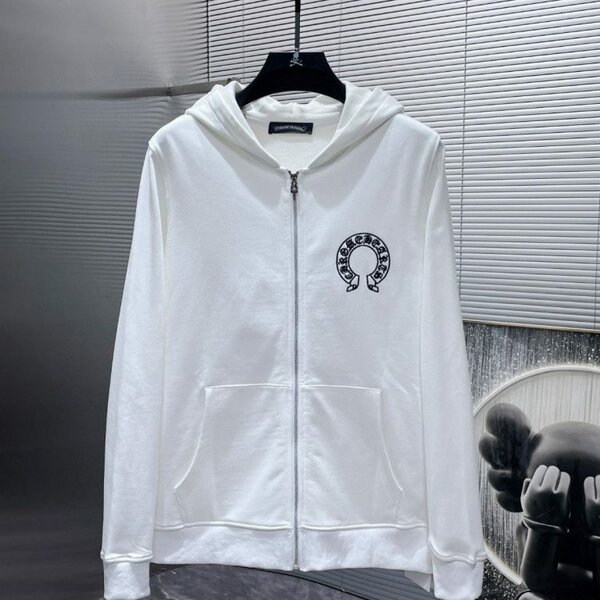 Chrome Heart White Zip Up Hoodie 36ad817e 1dca 42c4 9cf8 3fbe2182007a 768x768 1