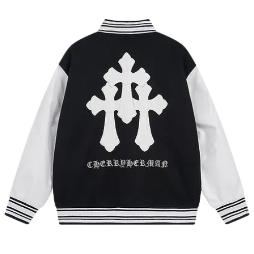 Cemetry Cross Logo Varsity Jacket Chrome Hearts 1