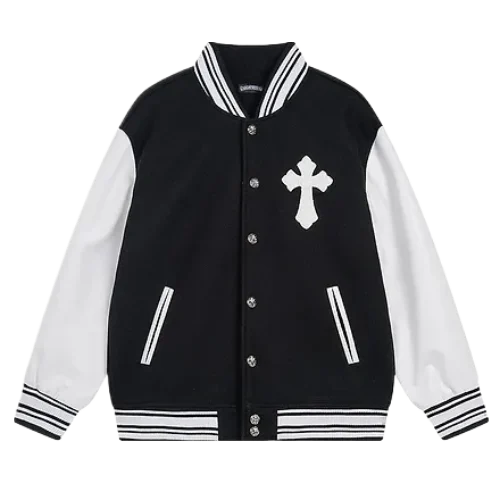 Cemetry Cross Logo Varsity Jacket Chrome Hearts