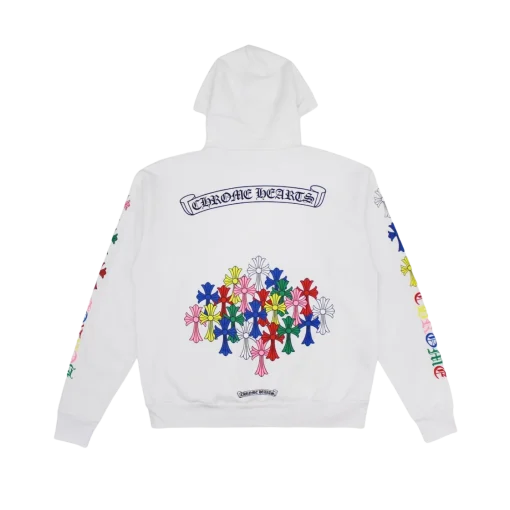 Chrome Hearts Multi Color Cross Cemetery Hoodie White 510x510 1